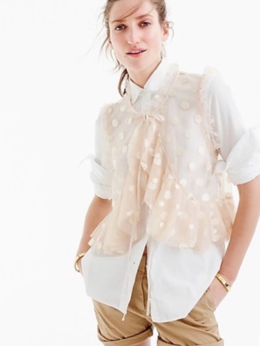 J.Crew Collection Polka-Dot Tulle Vest - EUC - Picture 3 of 13